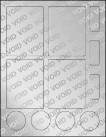Sheet of Custom (Various) Void Silver Polyester labels