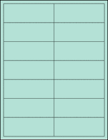 Sheet of 4" x 1.5" Pastel Green labels