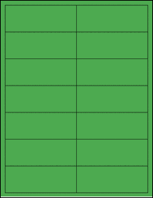 Sheet of 4" x 1.5" True Green labels