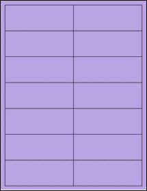 Sheet of 4" x 1.5" True Purple labels