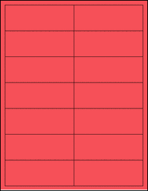 Sheet of 4" x 1.5" True Red labels