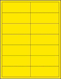 Sheet of 4" x 1.5" True Yellow labels