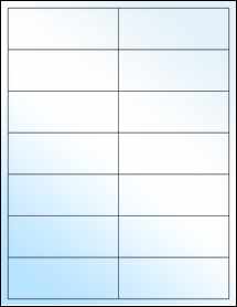 Sheet of 4" x 1.5" White Gloss Inkjet labels