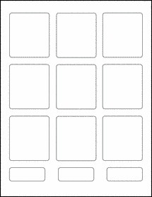 Sheet of Custom (Various) Removable White Matte labels