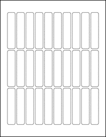 Sheet of 0.625" x 2.9375"  labels