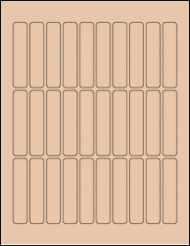 Sheet of 0.625" x 2.9375" Light Tan labels