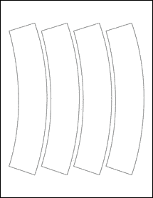 Sheet of 2.1289" x 8.5" Weatherproof Polyester Laser labels