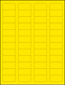 Sheet of 1.68" x 0.85" True Yellow labels