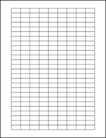 Sheet of 0.75" x 0.375" Weatherproof Gloss Inkjet labels