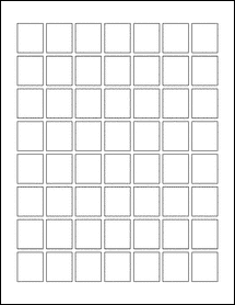 Sheet of 0.9375" x 1.0625"  labels