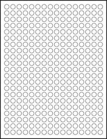 Sheet of 0.375" Circle 100% Recycled White labels