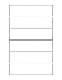 Sheet of 6" x 1.5"  labels