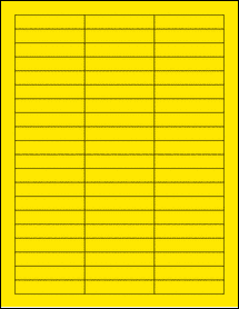 Sheet of 2.5" x 0.5" True Yellow labels
