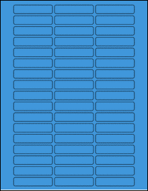 Sheet of 2.25" x 0.5" True Blue labels