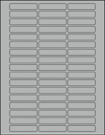 Sheet of 2.25" x 0.5" True Gray labels