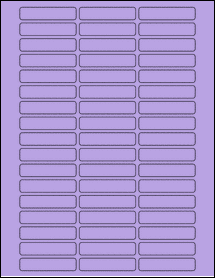 Sheet of 2.25" x 0.5" True Purple labels