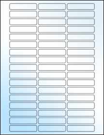 Sheet of 2.25" x 0.5" White Gloss Laser labels