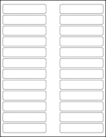 Sheet of 3.5" x 0.75"  labels