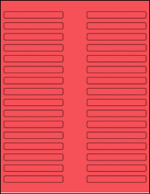 Sheet of 3.375" X 0.375" True Red labels