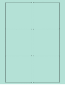 Sheet of 3.5" x 3.5" Pastel Green labels