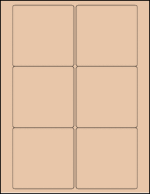 Sheet of 3.5" x 3.5" Light Tan labels