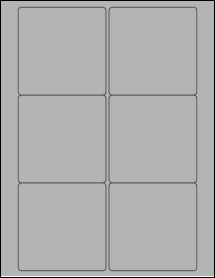 Sheet of 3.5" x 3.5" True Gray labels