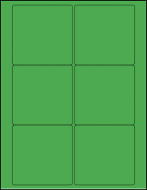 Sheet of 3.5" x 3.5" True Green labels