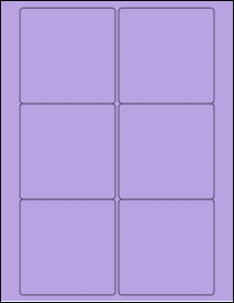 Sheet of 3.5" x 3.5" True Purple labels