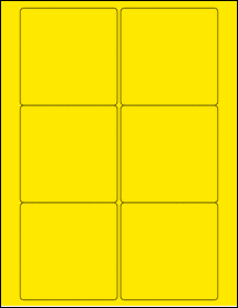 Sheet of 3.5" x 3.5" True Yellow labels