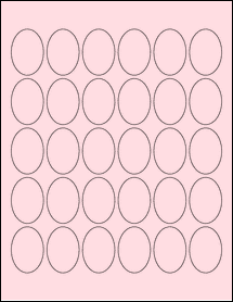 Sheet of 1.1875" x 1.6875" Pastel Pink labels