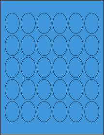 Sheet of 1.1875" x 1.6875" True Blue labels