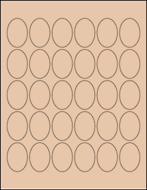 Sheet of 1.1875" x 1.6875" Light Tan labels