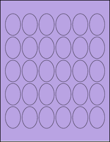 Sheet of 1.1875" x 1.6875" True Purple labels
