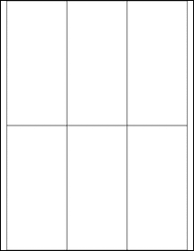 Sheet of 2.66" x 5.5" 100% Recycled White labels