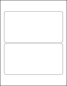 Sheet of 7.5" x 4" Removable White Matte labels