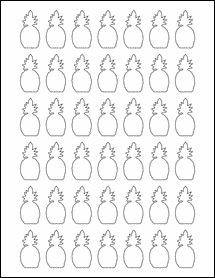 Sheet of 0" x 0" Weatherproof Matte Inkjet labels