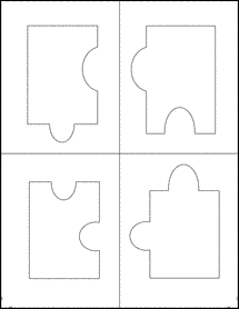 4.25" x 5.5" Custom Blank Label Template - PDF - OL8825