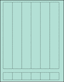 Sheet of 1.25" x 9" Pastel Green labels