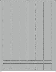 Sheet of 1.25" x 9" True Gray labels