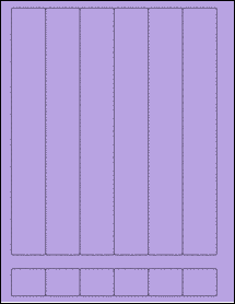 Sheet of 1.25" x 9" True Purple labels