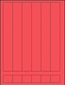 Sheet of 1.25" x 9" True Red labels