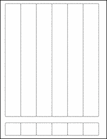 Sheet of 1.25" x 9" Standard White Matte labels