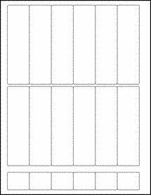 Sheet of 1.25" x 4.5"  labels