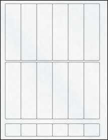 Sheet of 1.25" x 4.5" Clear Matte Inkjet labels