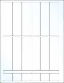 Sheet of 1.25" x 4.5" Clear Gloss Inkjet labels