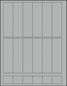 Sheet of 1.25" x 4.5" True Gray labels