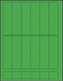 Sheet of 1.25" x 4.5" True Green labels