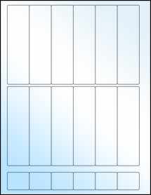 Sheet of 1.25" x 4.5" White Gloss Inkjet labels
