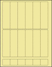 Sheet of 1.25" x 4.5" Pastel Yellow labels