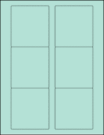 Sheet of 3.125" x 3.375" Pastel Green labels